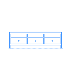 Furniture Tv Stand Ikea Hemnes Tv Unit Long Line Tracing Svg Vector, Free Vectors File